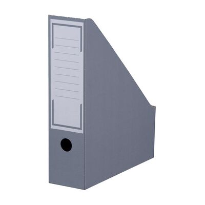 Archiv-Stehsammler farbig Schmal 80 mm Grau