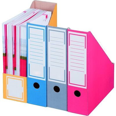 Archiv-Stehsammler farbig Schmal 80 mm Grau