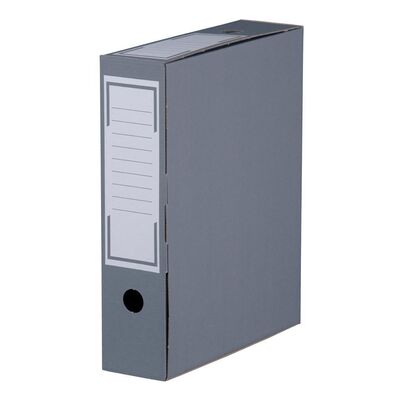 Archiv-Ablagebox farbig Schmal 80 mm Grau