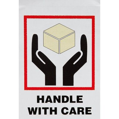 Hinweisetiketten HANDLE WITH CARE