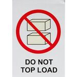 Hinweisetiketten DO NOT TOPLOAD