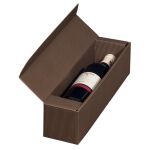 Deluxe Wellpapp-Geschenkverpackung für Flaschen 1er Braun