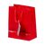 Präsent-Tragetasche mit Kordel und Karte 114x64x146mm Rot
