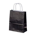 Papiertragetaschen farbig 180x80x220mm Schwarz