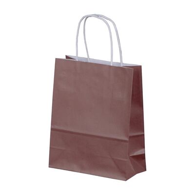 Papiertragetaschen farbig 180x80x220mm Chocolate