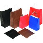 Papiertragetaschen farbig 180x80x220mm Chocolate