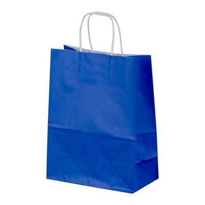 Papiertragetaschen farbig 230x120x300mm Blau