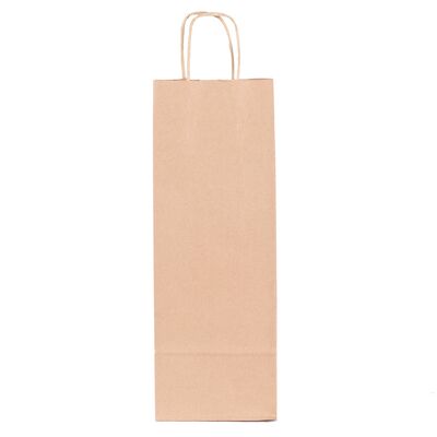 Papiertragetaschen mit verstärkten Kordelgriffen für Flaschen (4l) Braun