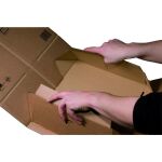 Pack-Box mit Haftklebung und Aufreißfaden A4 Braun