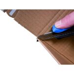 Fix-Aufrichtekarton mit Haftklebung und Aufreißfaden A5+