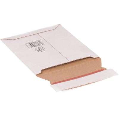 Versandtasche aus Wellpappe CD Weiß