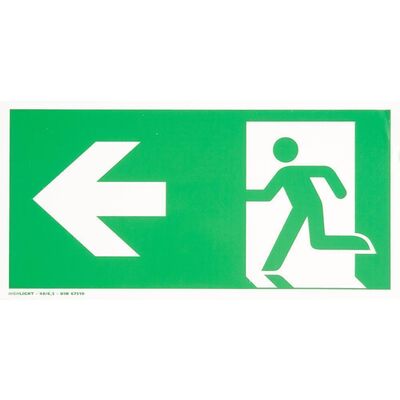 Rettungsschild Rettungsweg linksweisend Kunststoff