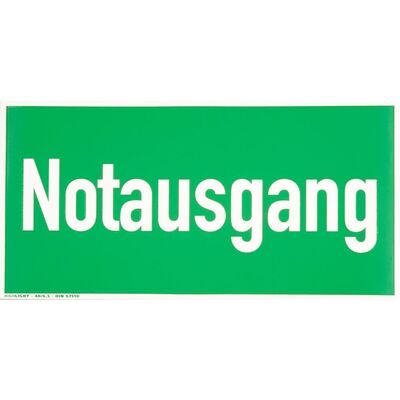 Rettungsschild Notausgang Folie selbstklebend nachleuchtend