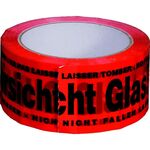 Signalklebeband PP 50mm x 66m Vorsicht Glas!