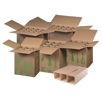 Versandkarton/Einlage für Flaschen ECO-LINE