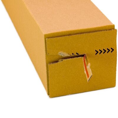 Plan-Box, quadratisch mit doppelter Haftklebung und Aufreifaden 435 x 105 x 105 mm A2