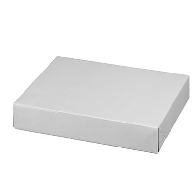 Klappdeckelkarton wei, Klein 400 x 300 x 80 mm
